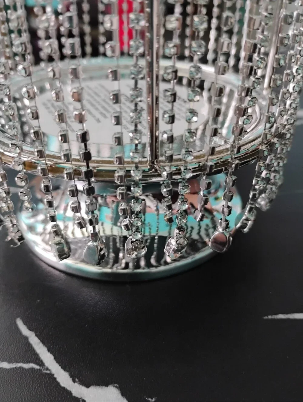 Bath & Body Works 3 Wick Rhinestone Dangling Candle Holder